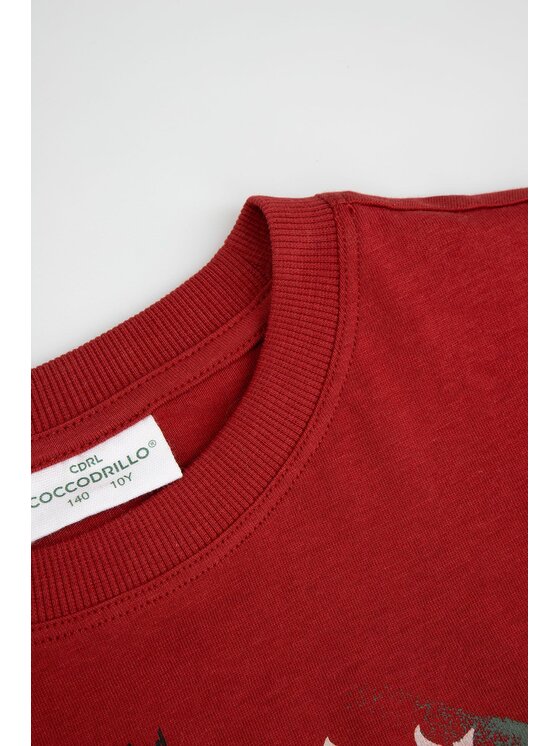 Coccodrillo Coccodrillo T-Shirt ZC6143204RBJ-017 Bordó Regular Fit