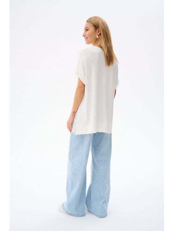 blue shadow blue shadow Bluzka Rosie Écru Standard Fit