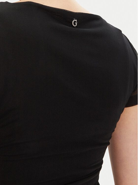Guess Guess Μπλουζάκι W5YP08 KCZC2 Μαύρο Regular Fit