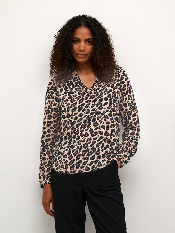Kaffe Blúzka Marta 10507635 Hnedá Regular Fit