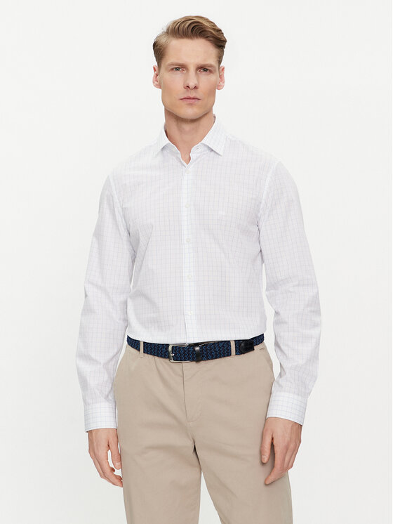 Calvin Klein Calvin Klein Πουκάμισο K10K112303 Λευκό Fitted Fit