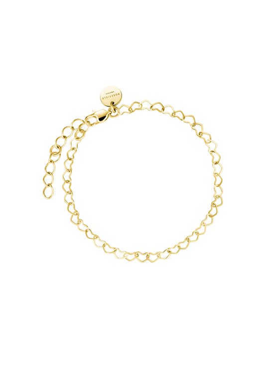 Rosefield Rosefield Bransoletka Heart Chain Bracelet Gold Złoty