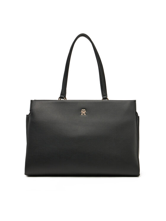 Tommy Hilfiger Tommy Hilfiger Torbica Th Legacy Tote AW0AW17197 Crna