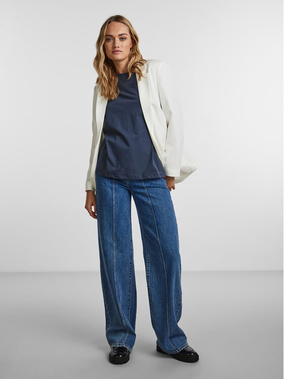 Pieces Pieces Giacca da abito Bossy 17114792 Bianco Oversize