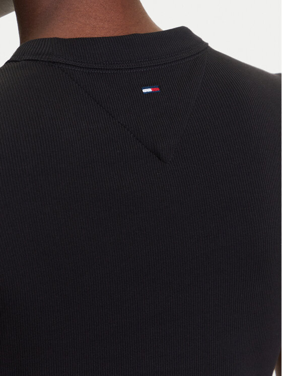 Tommy Jeans Tommy Jeans T-Shirt Script Label DW0DW21402 Czarny Slim Fit