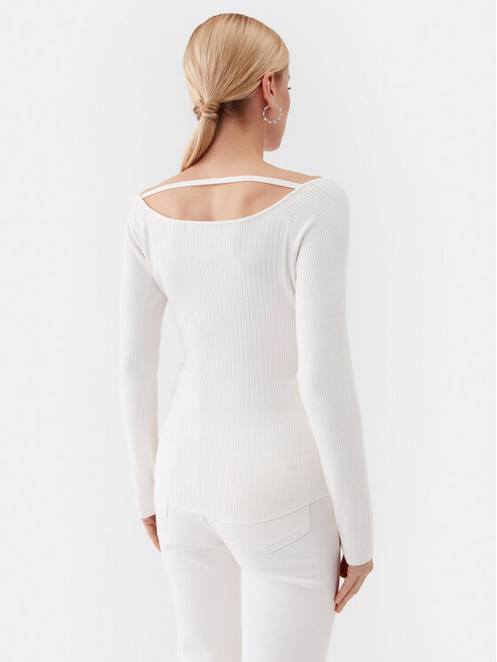 Guess Guess Pullover W3YR25 Z37J2 Weiß Slim Fit