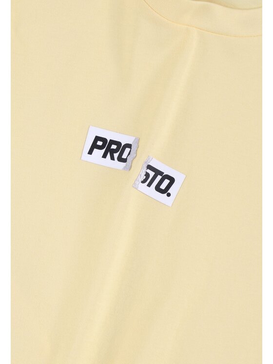 PROSTO. PROSTO. T-Shirt Crack Box Logo KL261MTEE1022 Żółty Regular Fit
