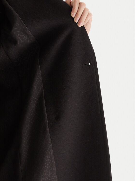 Patrizia Pepe Patrizia Pepe Cappotto di lana 2O0195 A171 Nero Regular Fit