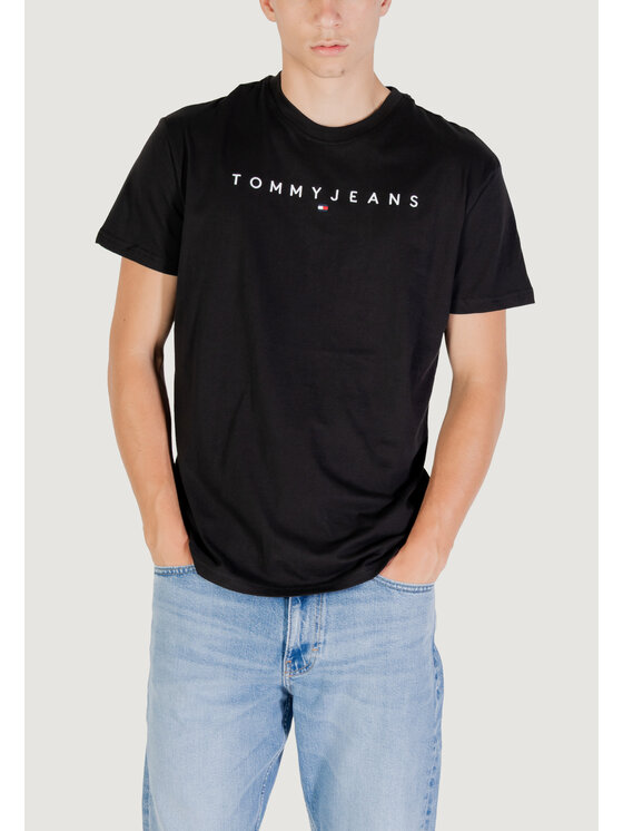Tommy Jeans Tommy Jeans T-Shirt Linear Logo DM0DM20744 Μαύρο Regular Fit