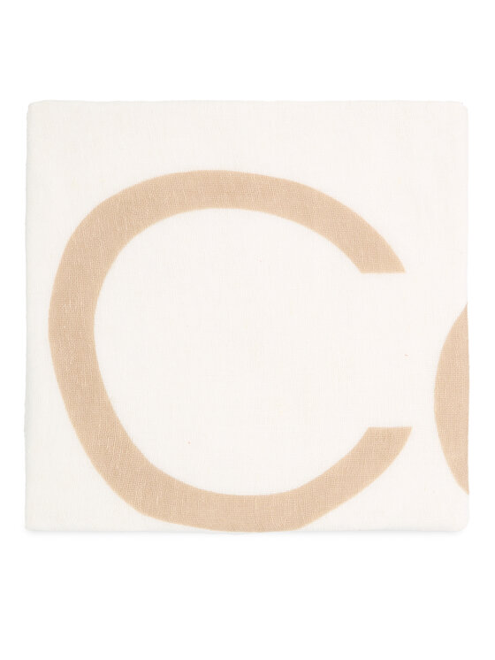 Calvin Klein Calvin Klein Шаль Bold Logo Cotton Hemp Scarf K60K612975 Écru