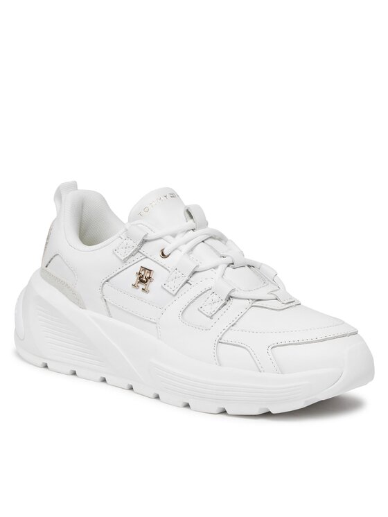 Tommy Hilfiger Bianco Polyurethane Women Sneaker