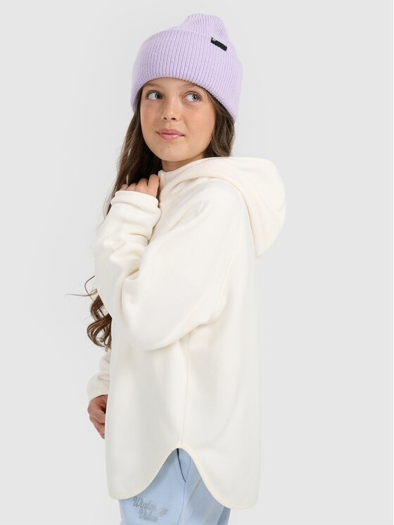 4F 4F Felpa di pile 4FJRAW25TFLEF444-11S Bianco Oversize