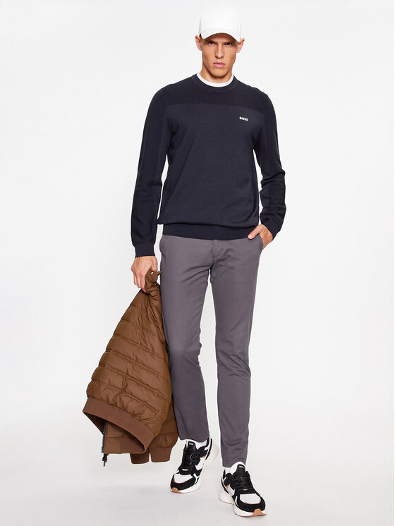 BOSS Boss Pulover Momentum-X_Cn 50498559 Bleumarin Regular Fit