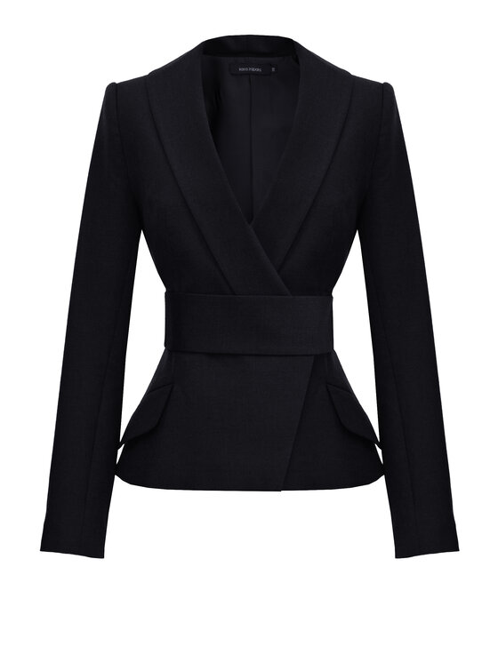 Kasia Zapała Kasia Zapała Marynarka Celeste Czarny Slim Fit