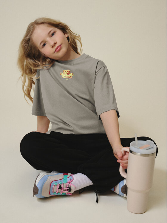 4F 4F T-Shirt MOVE OUTSIDE Beżowy Loose Fit