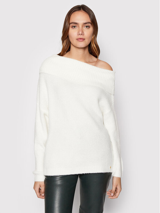 Guess Guess Svetr W2RR31 Z2YZ0 Bílá Regular Fit