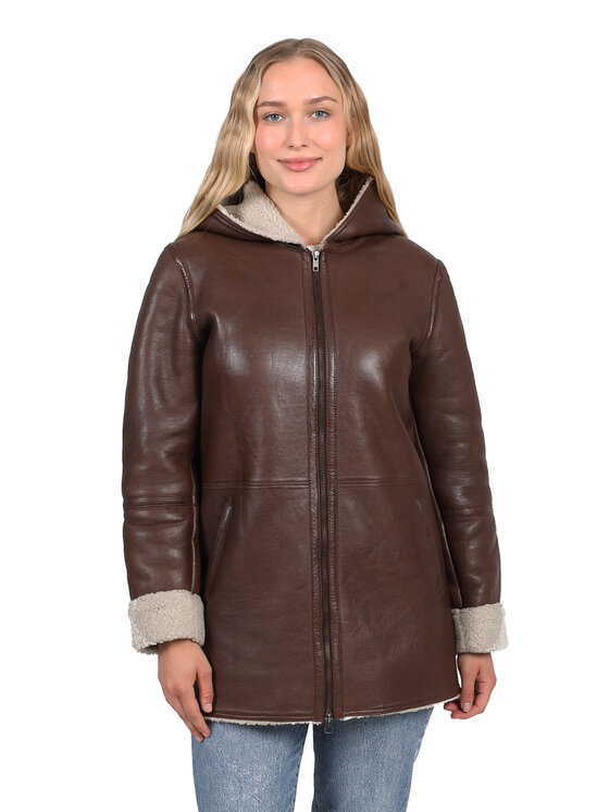 David Ryan David Ryan Kurtka skórzana ROMA brown Brązowy Regular Fit