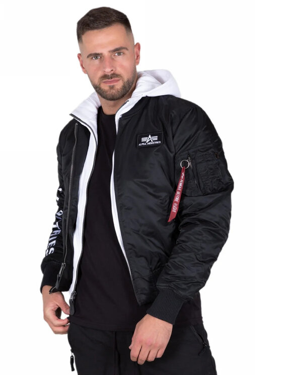 Alpha Industries Alpha Industries Kurtka bomber MA-1 D-Tec SE 133104 Biały Regular Fit