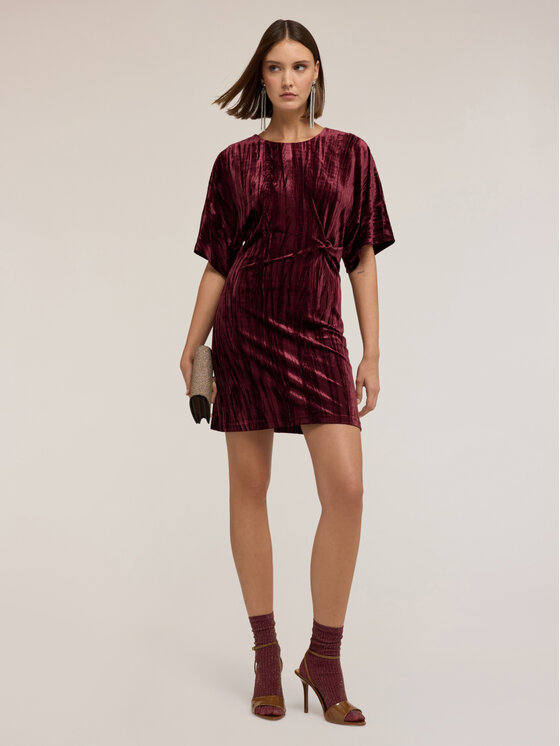 Motivi Motivi Vestito da giorno 7004W001530N036 Bordeaux Regular Fit