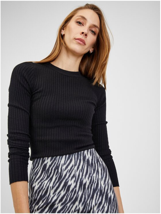 Orsay Orsay Spodnie damskie 350190-660000__34 Czarny Skinny Fit