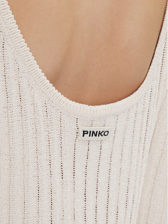 PINKO PINKO Úpletové šaty 105301 A2N7 Écru Regular Fit