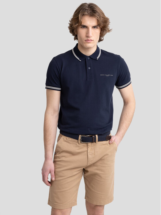 BIG STAR BIG STAR Polo WLADYM_403_150 Granatowy Basic Fit