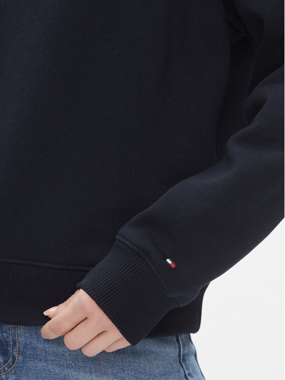 Tommy Hilfiger Tommy Hilfiger Pulóver Logo WW0WW39791 Kék Regular Fit