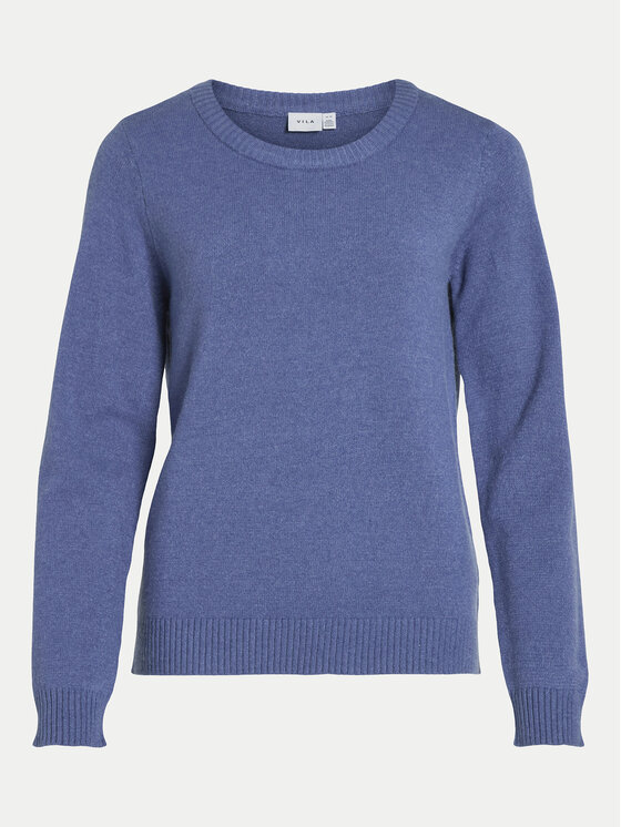 Vila Vila Pulover Ril 14054177 Albastru Regular Fit