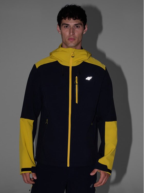 4F 4F Giacca softshell 4FRAW25TSOFM506-71S Giallo Regular Fit
