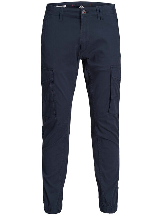 Jack&Jones Jack&Jones Medžiaginės kelnės Paul 12169582 Tamsiai mėlyna Tapered Fit