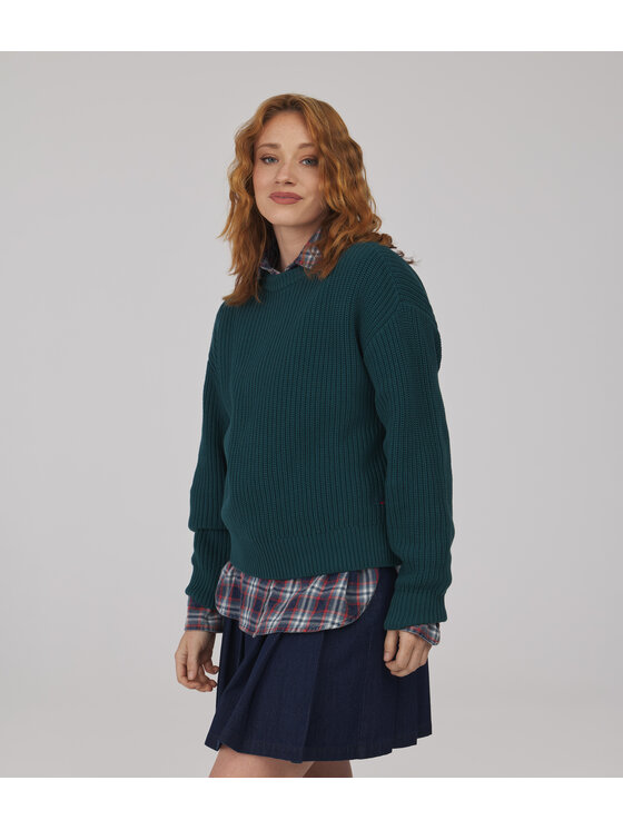 Lee Cooper Lee Cooper Sweter YANA Zielony ciemny
