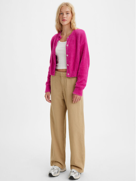 Levi's Bavlnené nohavice A46740001 Zelená Straight Fit
