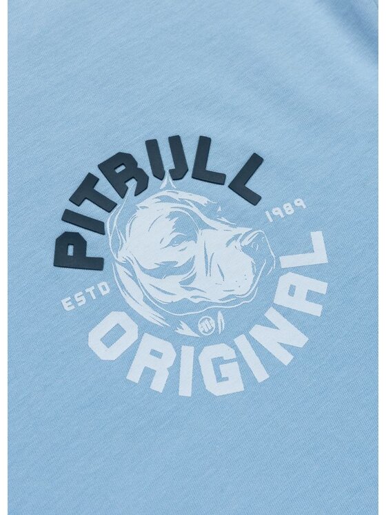 PITBULL PITBULL T-Shirt Koszulka męska DOG SD XL Błękitny Regular Fit