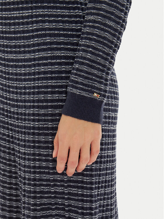 Tommy Hilfiger Tommy Hilfiger Kötött ruha WW0WW43083 Sötétkék Regular Fit