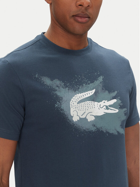 Lacoste Lacoste Футболка TH8725 Cиній Regular Fit