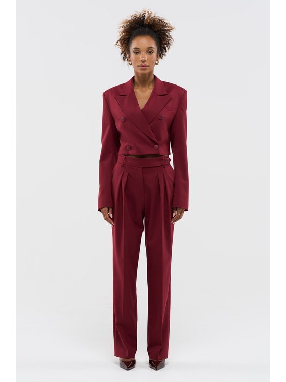 BENU BENU Marynarka AW25 Bordowy Regular Fit