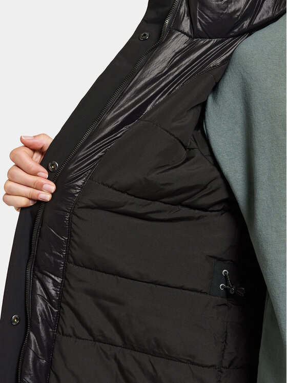 Didriksons Didriksons Parka Leya 504846 Fekete Relaxed Fit