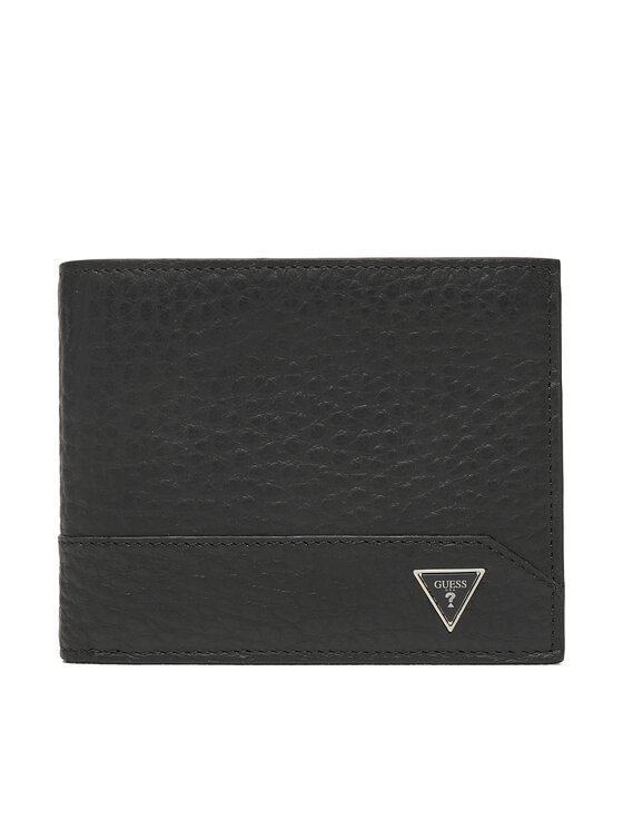 Guess Guess Голям мъжки портфейл SMBAGR LEA24 Черен