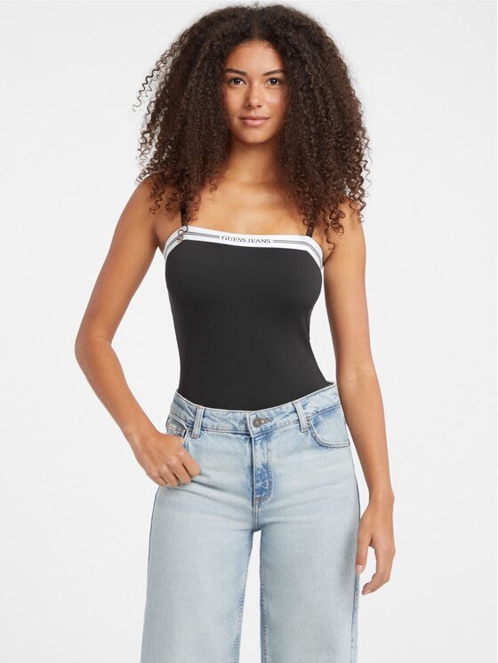 Guess Jeans Guess Jeans Τοπ 178651 Μαύρο Classic Fit