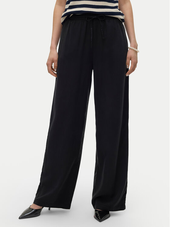 Vero Moda Vero Moda Spodnie materiałowe Bree 10304898 Czarny Loose Fit