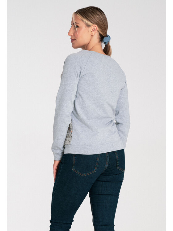 FIGL FIGL Bluza M1046 Szary Regular Fit