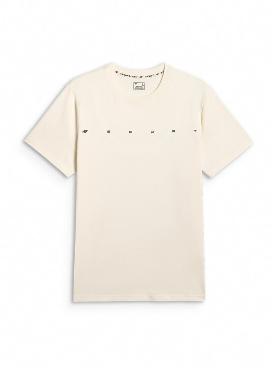 4F 4F T-Shirt CITY Kremowy Regular Fit
