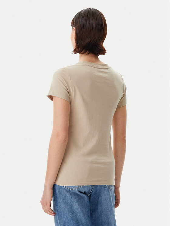 Calvin Klein Jeans Calvin Klein Jeans T-Shirt Logo J20J225540 Beżowy Regular Fit