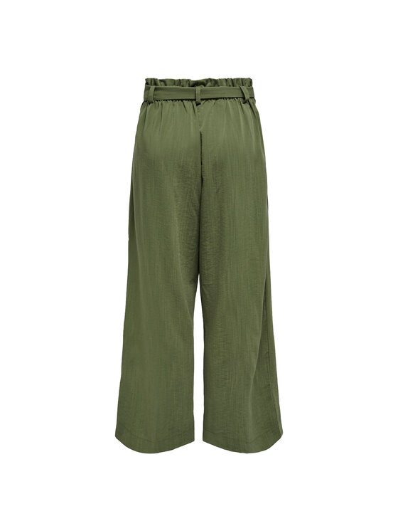 ONLY ONLY Pantaloni da donna Onlmarsa Solid Paperbag Wvn Noos Verde Palazzo Fit