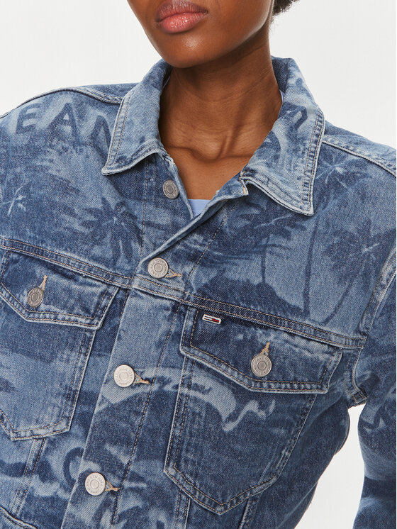Tommy Jeans Tommy Jeans Geacă de blugi Claire DW0DW17664 Albastru Regular Fit