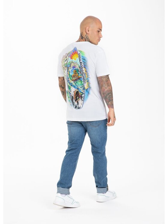 PITBULL PITBULL T-Shirt AUTOMATIC Biały Regular Fit