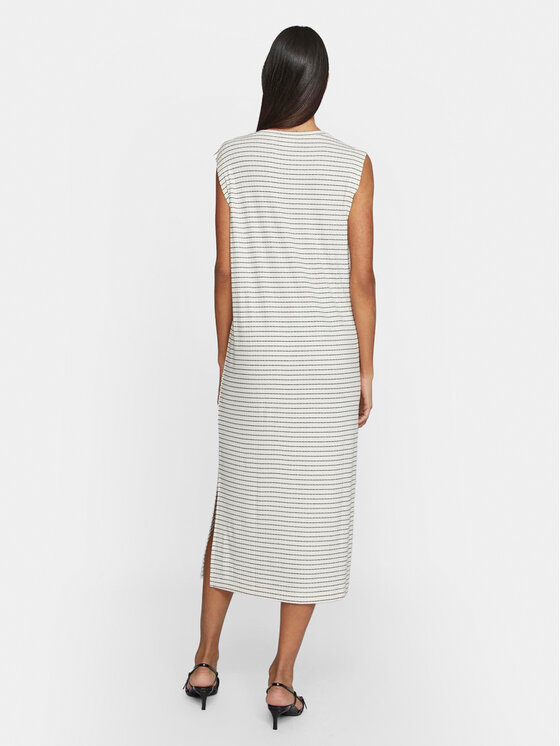 Vila Vila Kleid für den Alltag Lumira 14097196 Écru Regular Fit