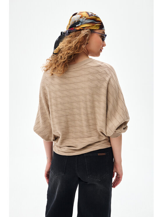 blue shadow blue shadow Bluzka Kally Brązowy Regular Fit
