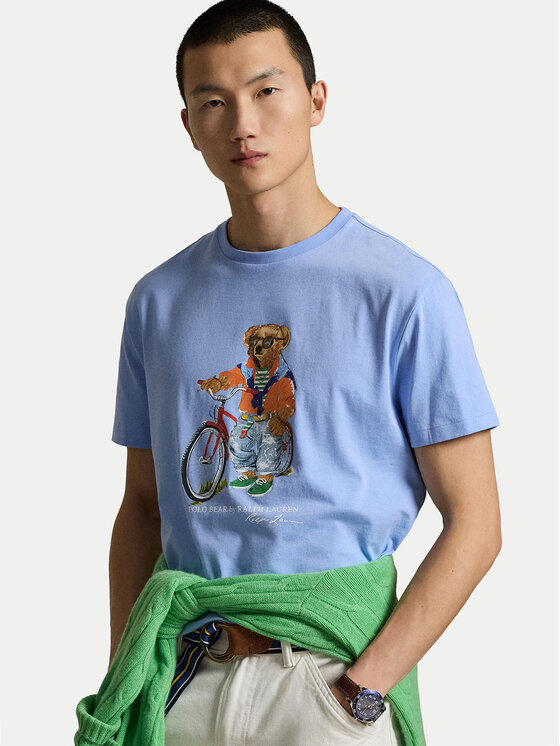 Polo Ralph Lauren Polo Ralph Lauren T-Shirt 710B16612001 Niebieski Regular Fit