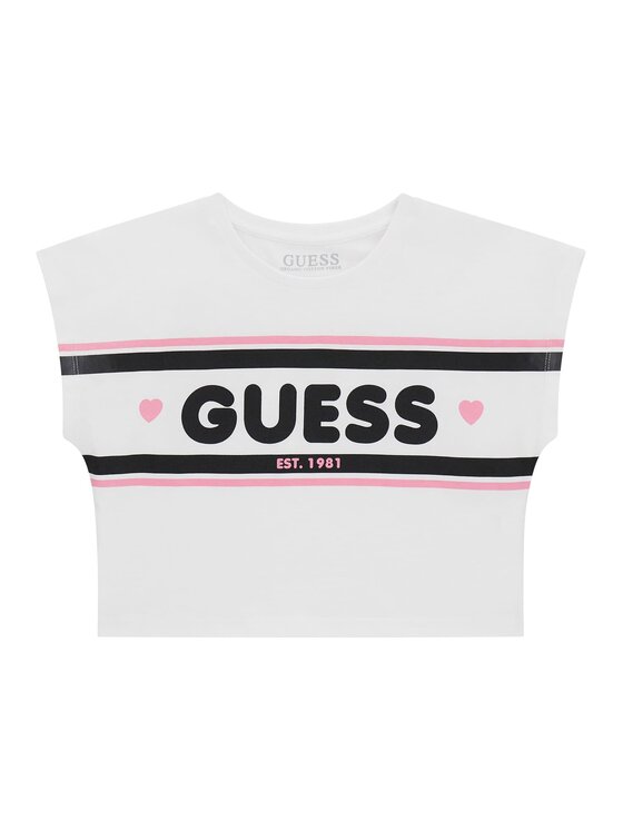 Guess Kids Guess Kids Top 176169 Biały Classic Fit